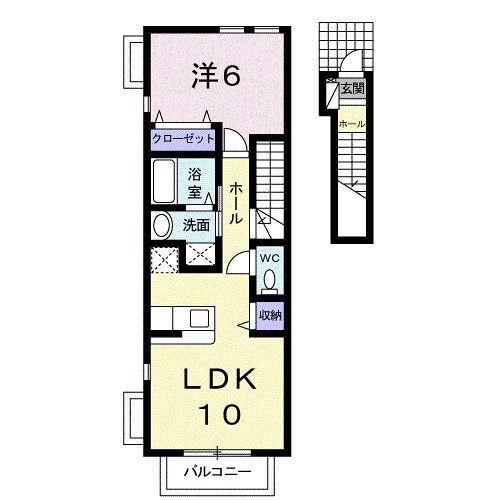 磐田市上大之郷アパート 間取り図画像