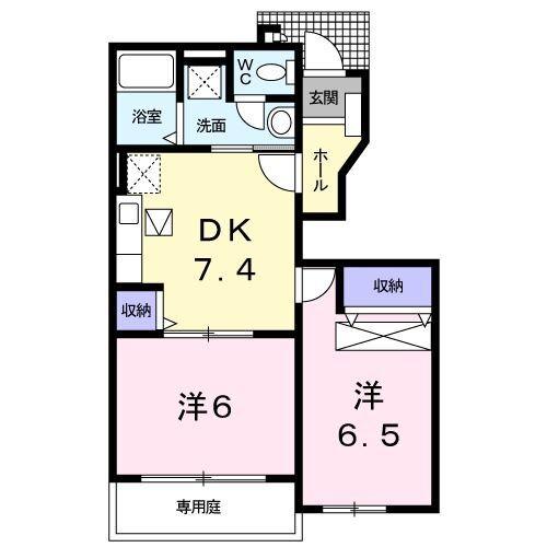 磐田市明ケ島原アパート 間取り図画像