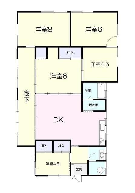 掛川市西大渕一戸建 間取り図画像
