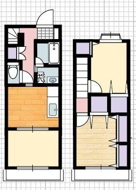 掛川市高田アパート 間取り図画像