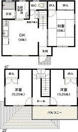 掛川市杉谷一戸建 間取り図画像