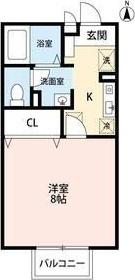 掛川市長谷アパート 間取り図画像