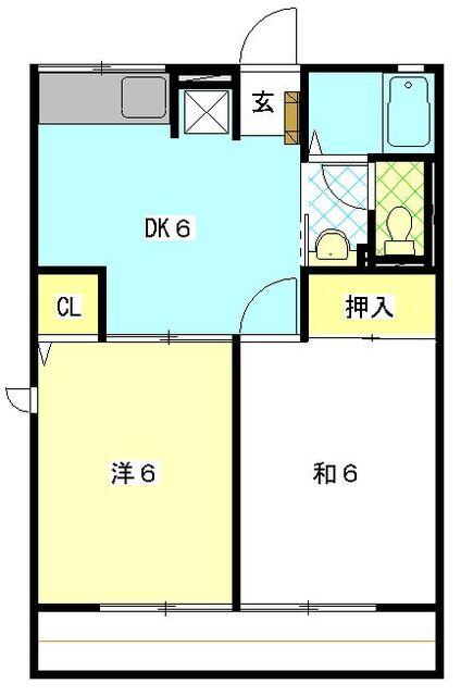 牧之原市坂部アパート 間取り図画像