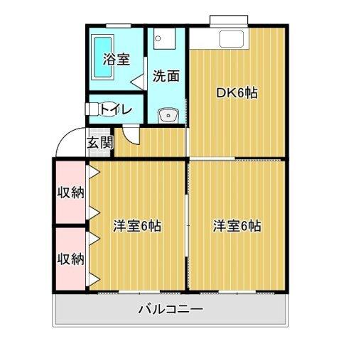 掛川市上屋敷アパート 間取り図画像