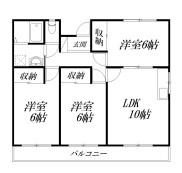 掛川市八坂アパート 間取り図画像