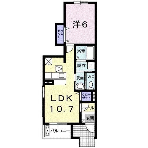 袋井市春岡アパート 間取り図画像