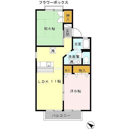 焼津市八楠アパート 間取り図画像