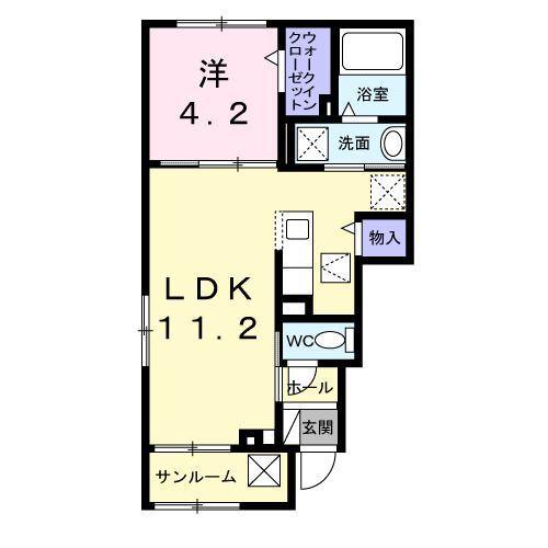 藤枝市藤枝アパート 間取り図画像