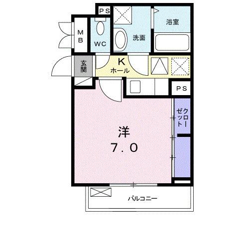 藤枝市茶町アパート 間取り図画像