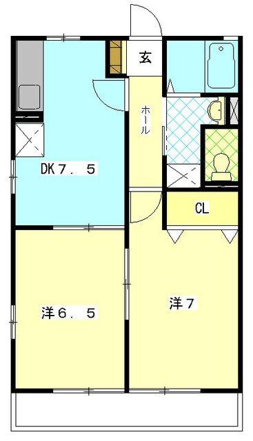 袋井市葵町アパート 間取り図画像