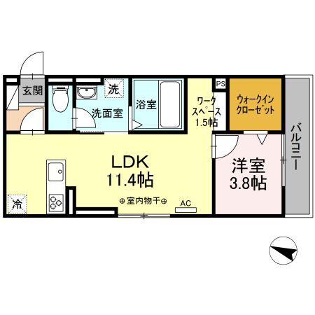藤枝市高柳アパート 間取り図画像