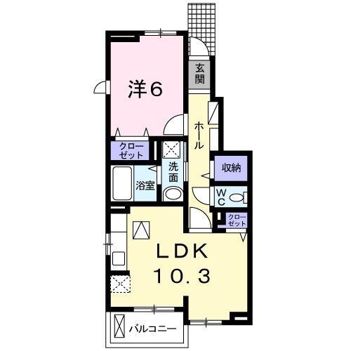 焼津市高新田アパート 間取り図画像