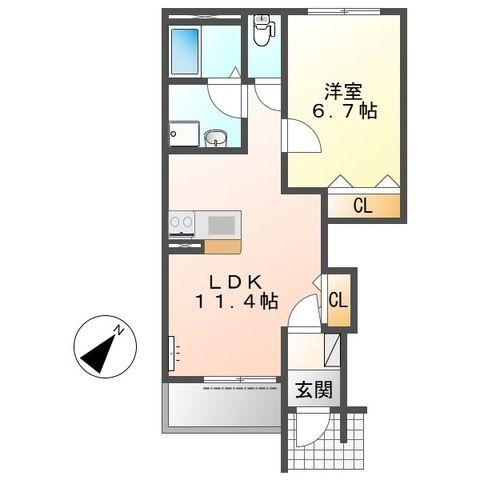 藤枝市横内アパート 間取り図画像