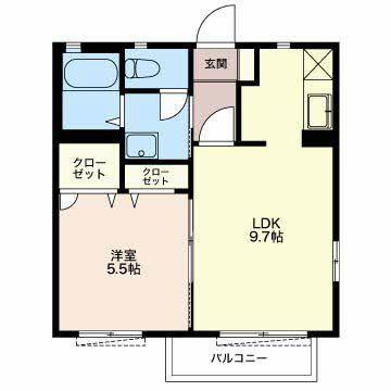 掛川市大坂アパート 間取り図画像
