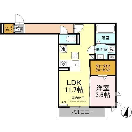 袋井市川井アパート 間取り図画像