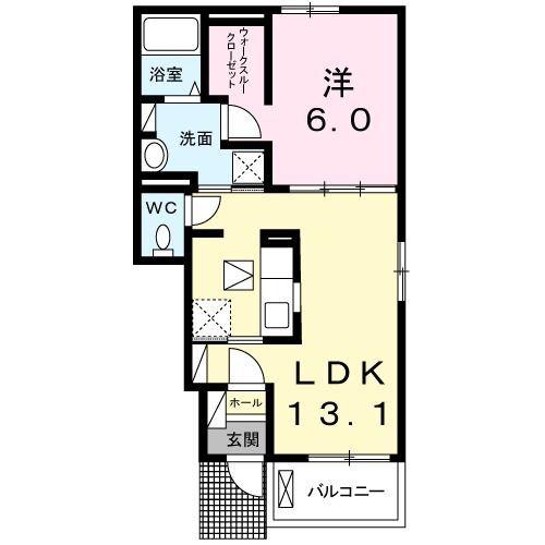 磐田市上大之郷アパート 間取り図画像