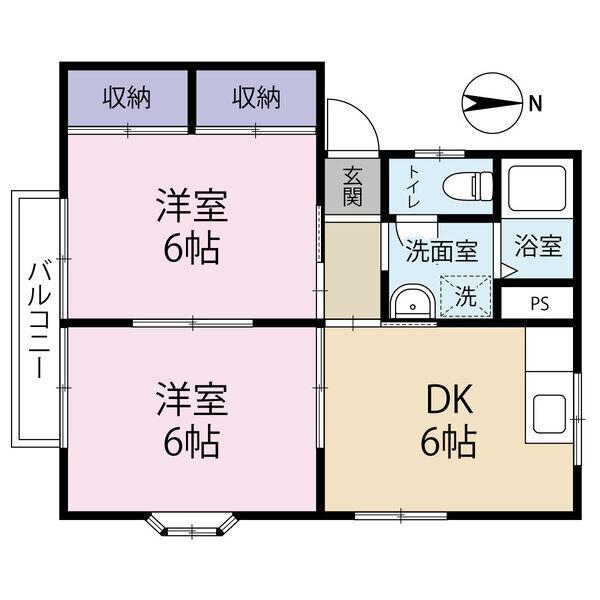 掛川市七日町アパート 間取り図画像