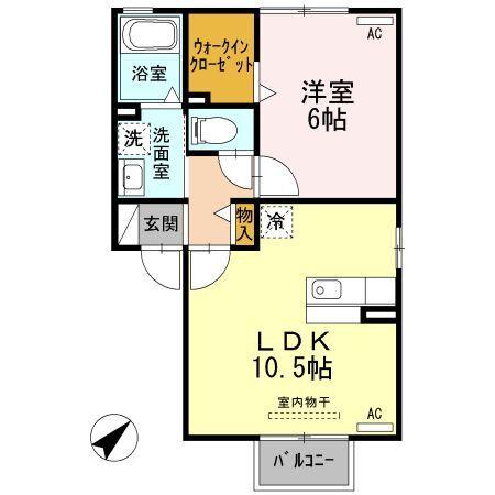 焼津市大村アパート 間取り図画像