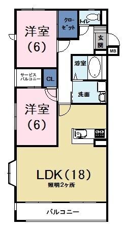 掛川市長谷マンション 間取り図画像