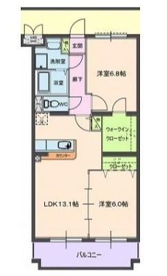菊川市下平川マンション 間取り図画像