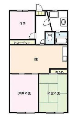 掛川市南アパート 間取り図画像