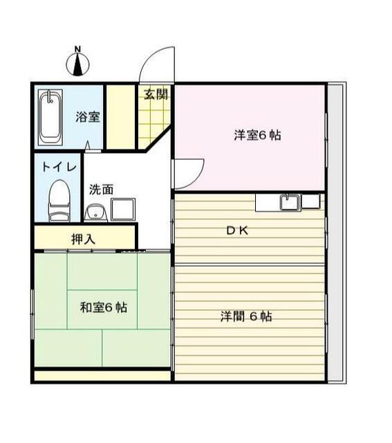 掛川市南マンション 間取り図画像
