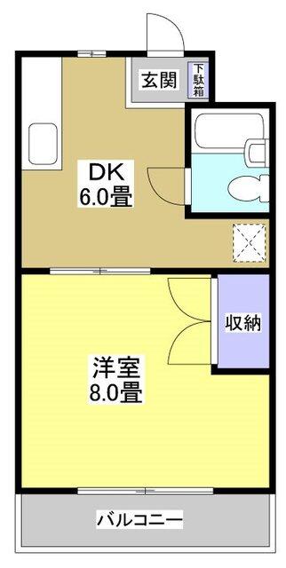 掛川市下俣南アパート 間取り図画像