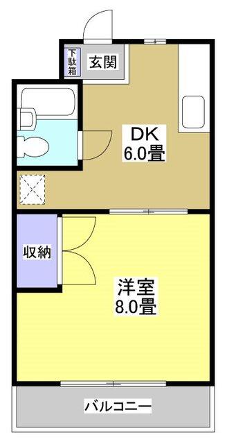 掛川市下俣南アパート 間取り図画像
