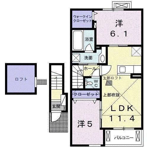 掛川市長谷アパート 間取り図画像