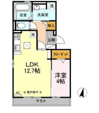 藤枝市志太アパート 間取り図画像