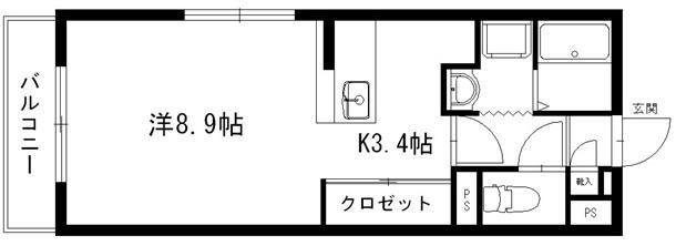 磐田市立野アパート 間取り図画像