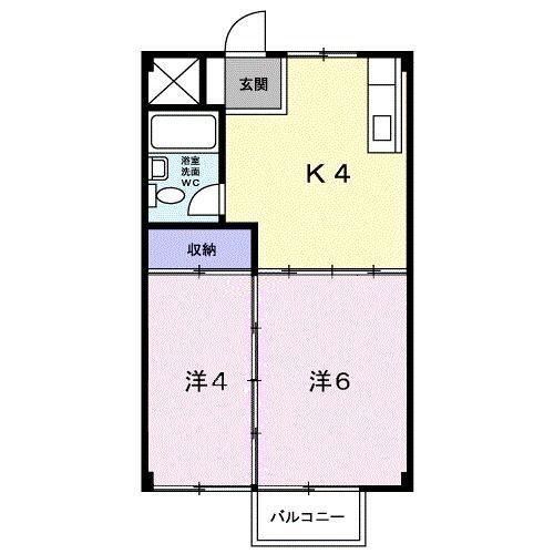 袋井市葵町アパート 間取り図画像