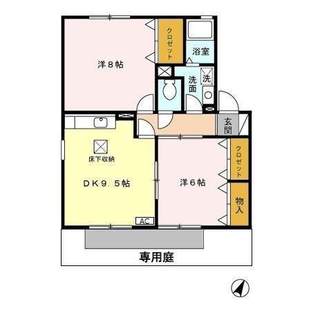 島田市旭アパート 間取り図画像
