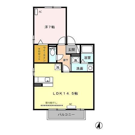 磐田市明ケ島原アパート 間取り図画像