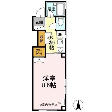 掛川市塩町アパート 間取り図画像