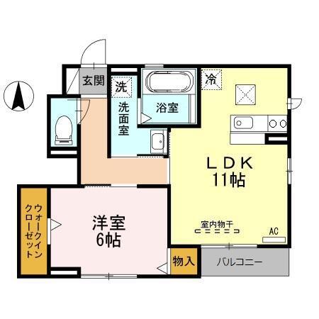 磐田市富士見台アパート 間取り図画像