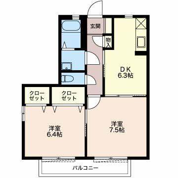 焼津市吉永アパート 間取り図画像