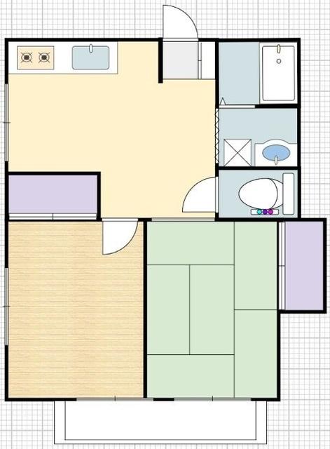 掛川市大池アパート 間取り図画像