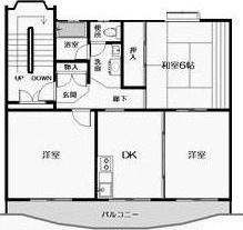 掛川市宮脇マンション 間取り図画像