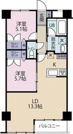磐田市高見丘マンション 間取り図画像