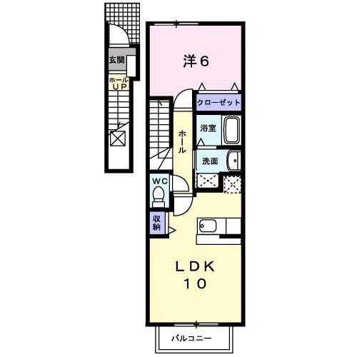磐田市上岡田アパート 間取り図画像