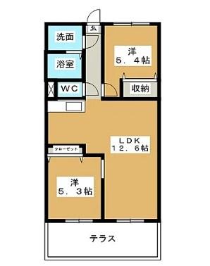 掛川市上屋敷マンション 間取り図画像
