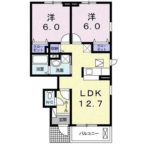 磐田市今之浦アパート 間取り図画像