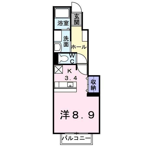 磐田市見付アパート 間取り図画像