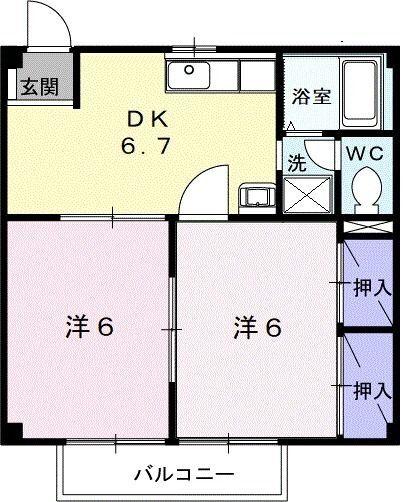 島田市中河町アパート 間取り図画像