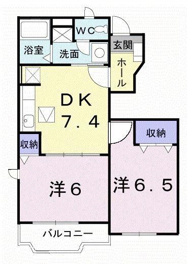 焼津市塩津アパート 間取り図画像