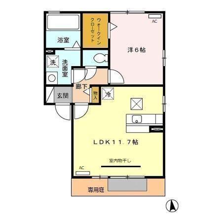 磐田市豊島アパート 間取り図画像