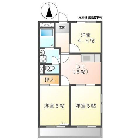 掛川市南マンション 間取り図画像