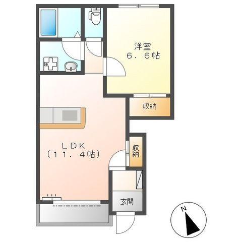 掛川市高御所アパート 間取り図画像