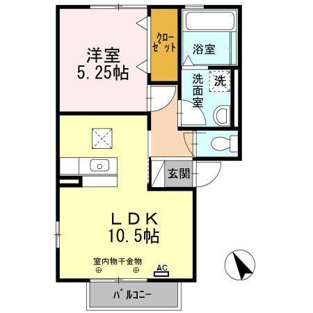 焼津市八楠アパート 間取り図画像